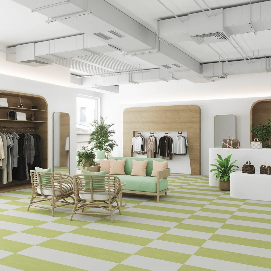 Lucida USA Lilypad Green Patterned Look 28-mil x 12-in W x 24-in L Waterproof Glue Down Luxury Vinyl Tile Flooring (36-sq ft/ Carton), photo 4 of 7