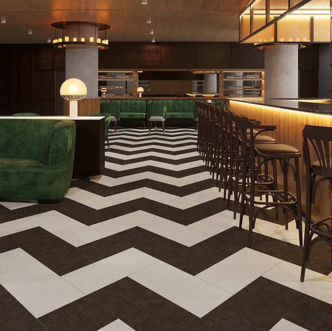 Lucida USA Pine Cone Brown Patterned Look 28-mil x 12-in W x 24-in L Waterproof Glue Down Luxury Vinyl Tile Flooring (36-sq ft/ Carton), photo 5 of 7