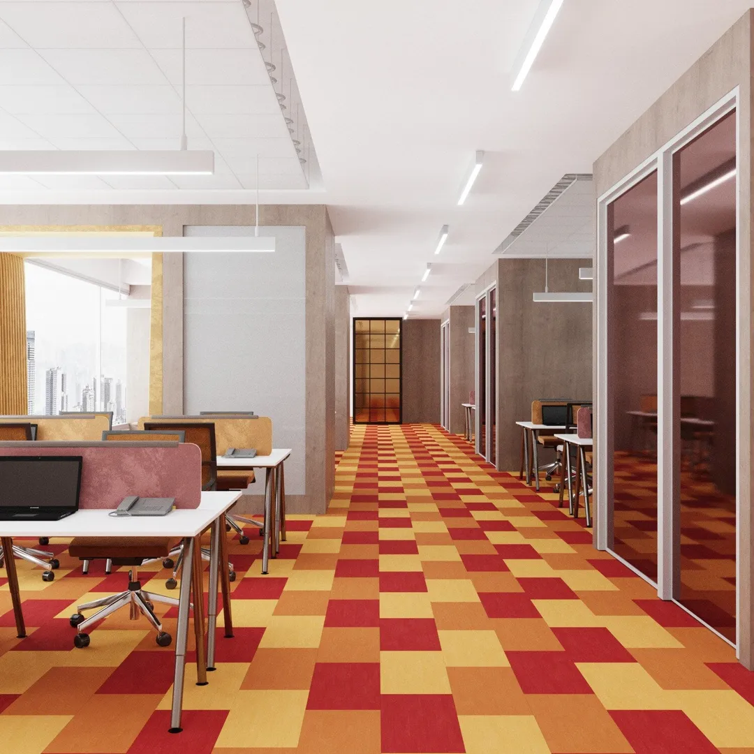 Lucida USA Sunflower Yellow Patterned Look 28-mil x 12-in W x 24-in L Waterproof Glue Down Luxury Vinyl Tile Flooring (36-sq ft/ Carton), photo 7 of 8