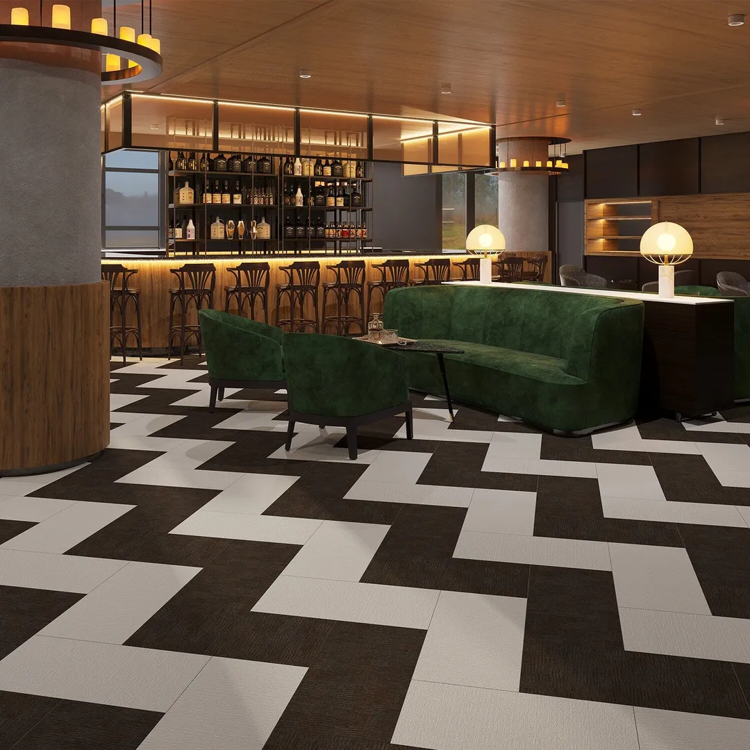 Lucida USA Pine Cone Brown Patterned Look 28-mil x 12-in W x 24-in L Waterproof Glue Down Luxury Vinyl Tile Flooring (36-sq ft/ Carton), photo 4 of 7