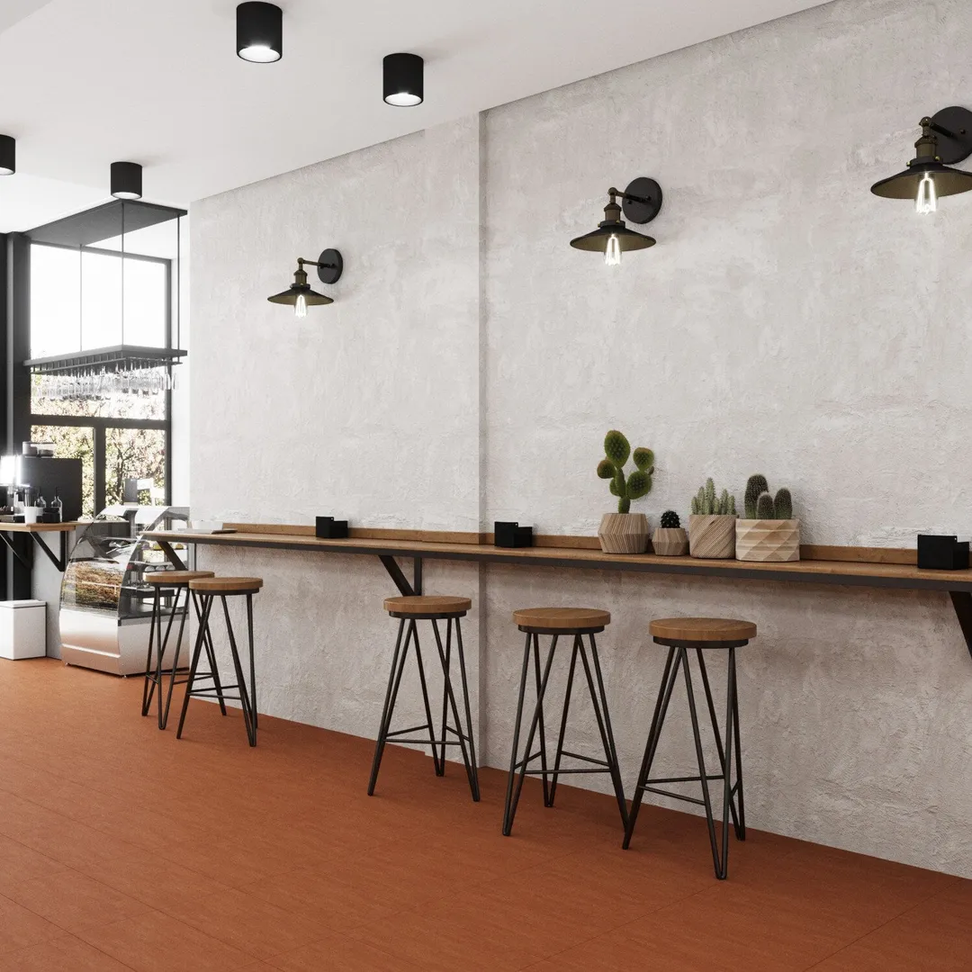 Lucida USA Marigold Orange Patterned Look 28-mil x 12-in W x 24-in L Waterproof Glue Down Luxury Vinyl Tile Flooring (36-sq ft/ Carton), photo 4 of 7