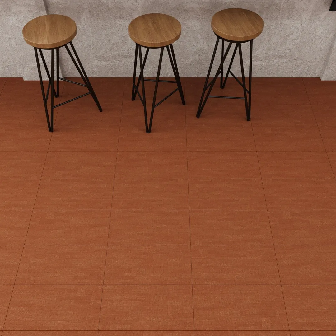 Lucida USA Marigold Orange Patterned Look 28-mil x 12-in W x 24-in L Waterproof Glue Down Luxury Vinyl Tile Flooring (36-sq ft/ Carton), photo 6 of 7