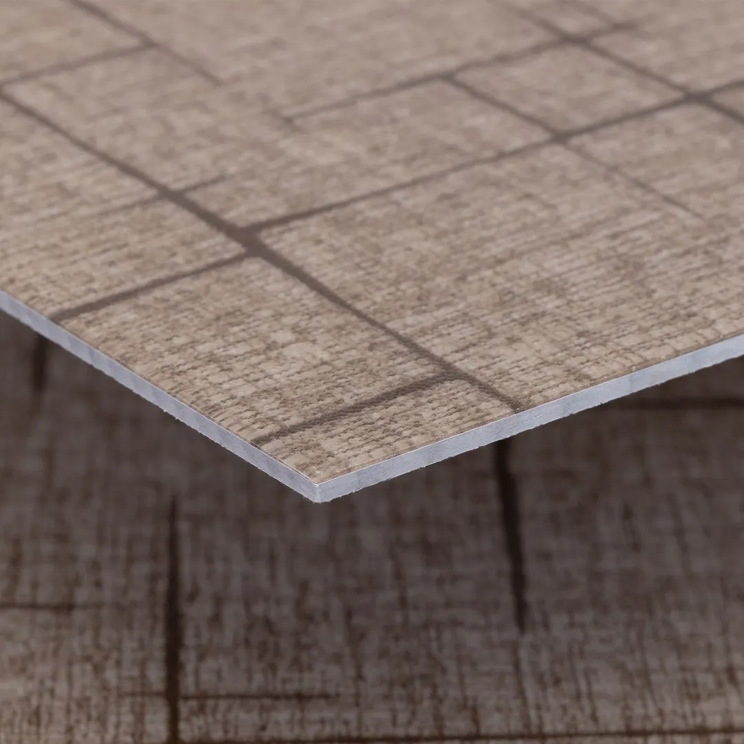 Lucida USA Rustic Deco Brown Patterned Look 28-mil x 12-in W x 24-in L Waterproof Glue Down Luxury Vinyl Tile Flooring (36-sq ft/ Carton), photo 3 of 7
