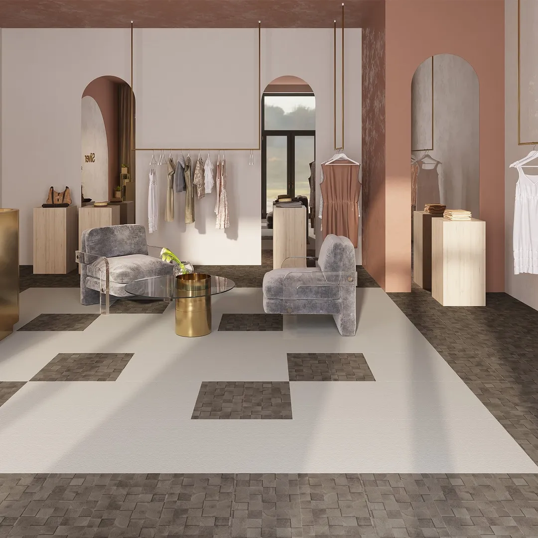 Lucida USA FabCore Faded Block 12-in x 24-in Waterproof Luxury Vinyl Tile Flooring, Glue-Down, 36-sq ft Carton, photo 5 of 7