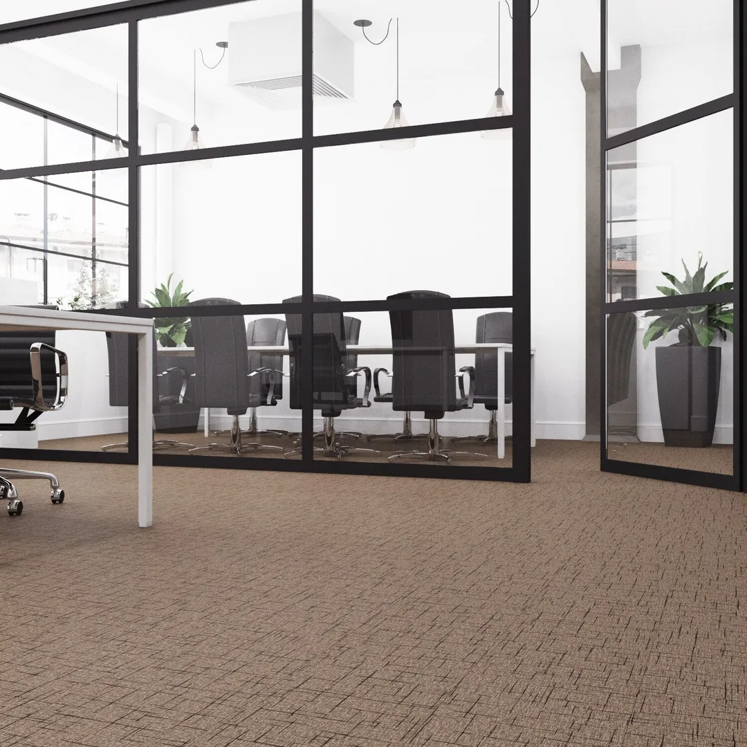 Lucida USA Rustic Deco Brown Patterned Look 28-mil x 12-in W x 24-in L Waterproof Glue Down Luxury Vinyl Tile Flooring (36-sq ft/ Carton), photo 5 of 7