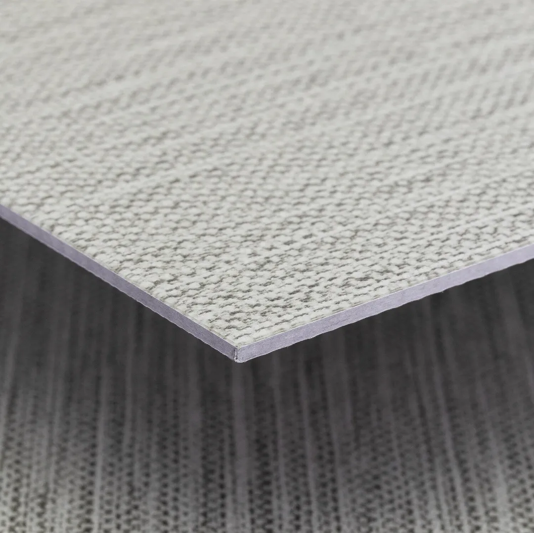 Lucida USA Silver Knit Silver Patterned Look 28-mil x 12-in W x 24-in L Waterproof Glue Down Luxury Vinyl Tile Flooring (36-sq ft/ Carton), photo 3 of 8