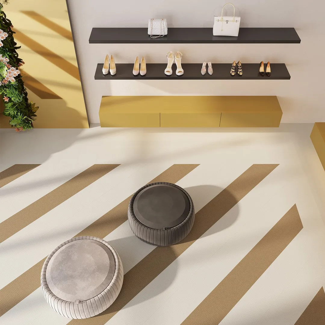 Lucida USA Platinum Knit Silver Patterned Look 28-mil x 12-in W x 24-in L Waterproof Glue Down Luxury Vinyl Tile Flooring (36-sq ft/ Carton), photo 6 of 9