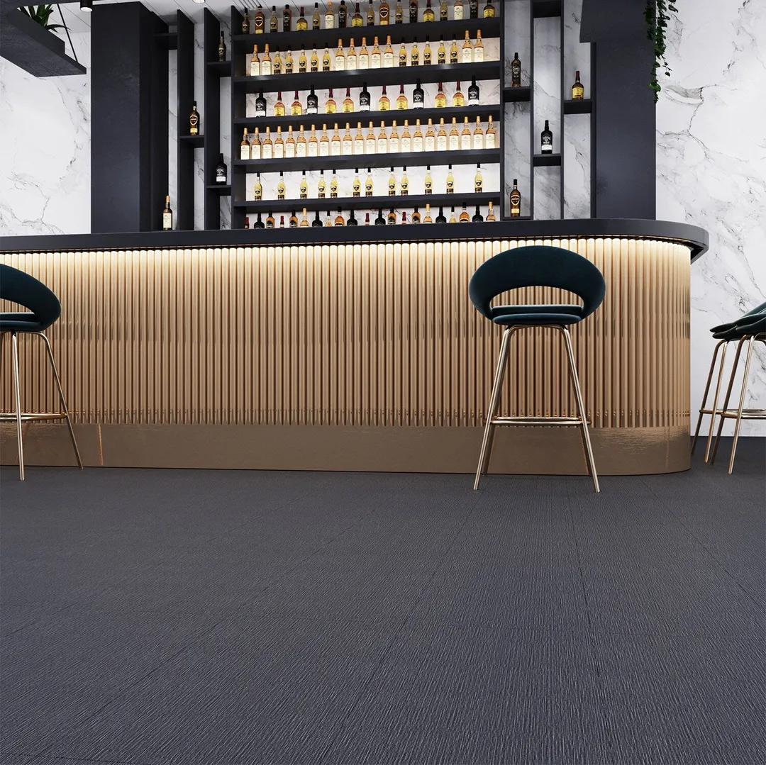Lucida USA Neptune Knit Blue Patterned Look 28-mil x 12-in W x 24-in L Waterproof Glue Down Luxury Vinyl Tile Flooring (36-sq ft/ Carton), photo 5 of 8