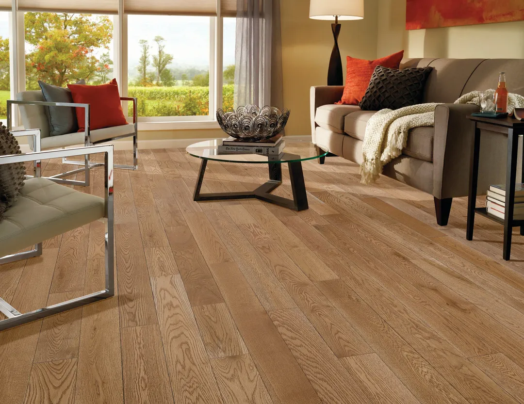 Bruce America's Best Choice Haven Point White Oak 5-in W x 3/4-in T Varying Length Smooth/Traditional Solid Hardwood Flooring (23.5-sq ft / Carton), photo 5 of 11