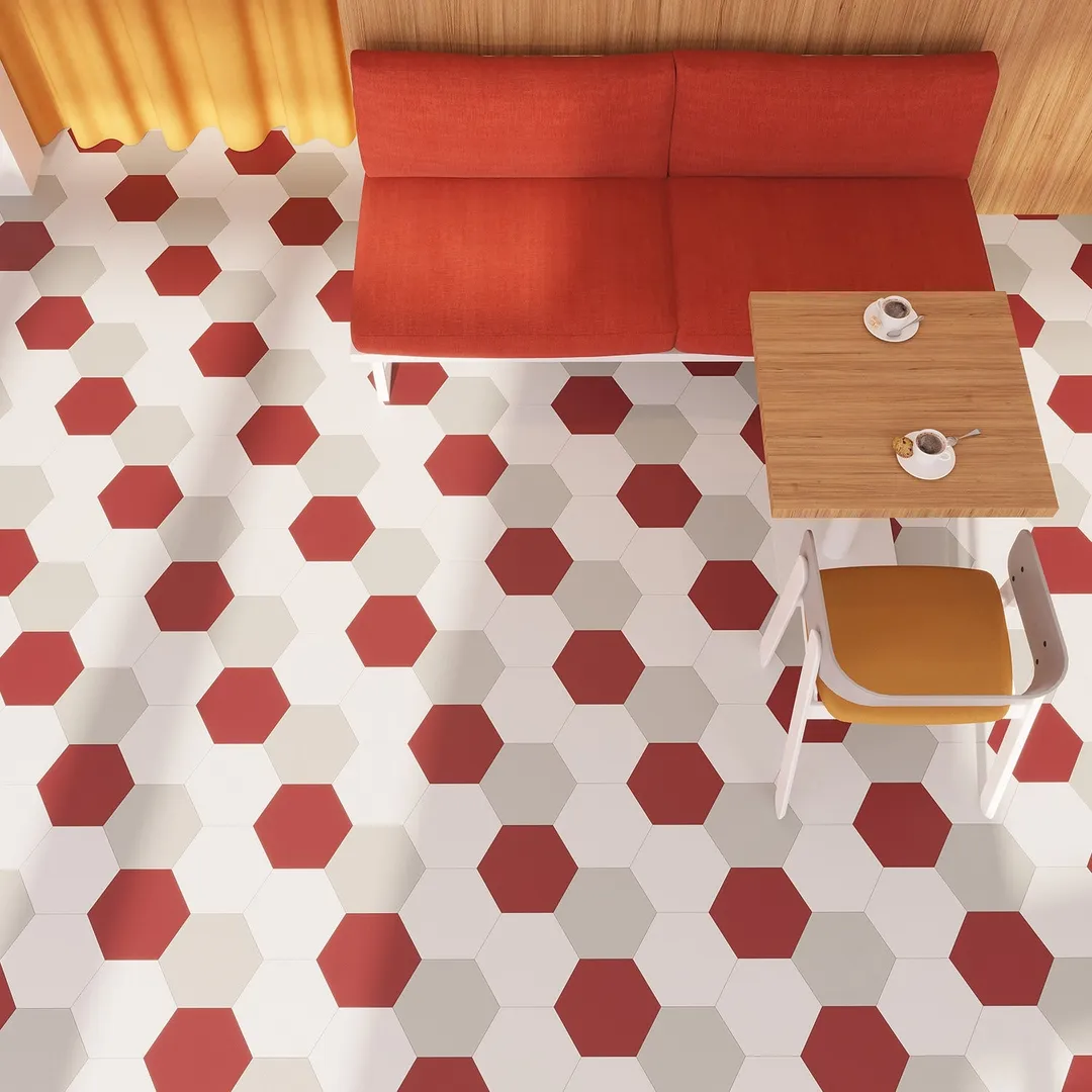 Lucida USA Berry Red Solid 28-mil x 9-in W x 10-in L Waterproof Glue Down Luxury Vinyl Tile Flooring (12.25-sq ft/ Carton), photo 8 of 10