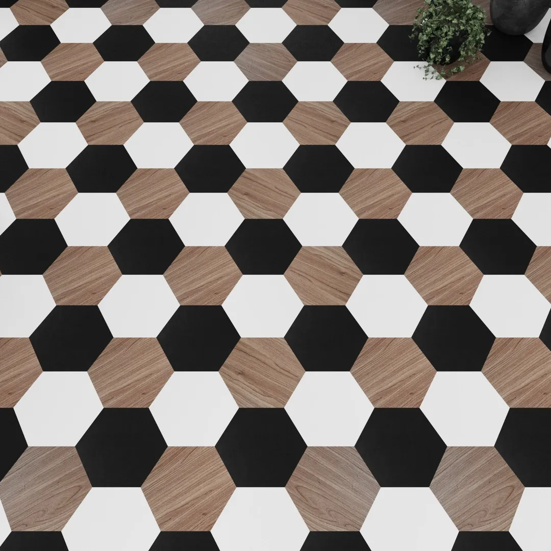Lucida USA MosaiCore Pure Black 9-in x 9-in Waterproof Luxury Vinyl Tile Flooring, 28-mil Wear Layer (12.25-sq ft Carton), photo 8 of 8