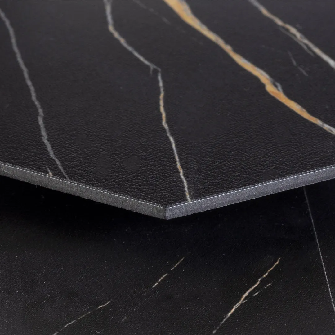 Lucida USA Noir Black Stone Look 28-mil x 9-in W x 10-in L Waterproof Glue Down Luxury Vinyl Tile Flooring (12.25-sq ft/ Carton), photo 4 of 9