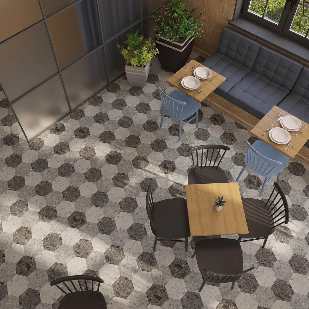 Lucida USA Gray Quartz Gray Stone Look 28-mil x 9-in W x 10-in L Waterproof Glue Down Luxury Vinyl Tile Flooring (12.25-sq ft/ Carton), photo 8 of 9