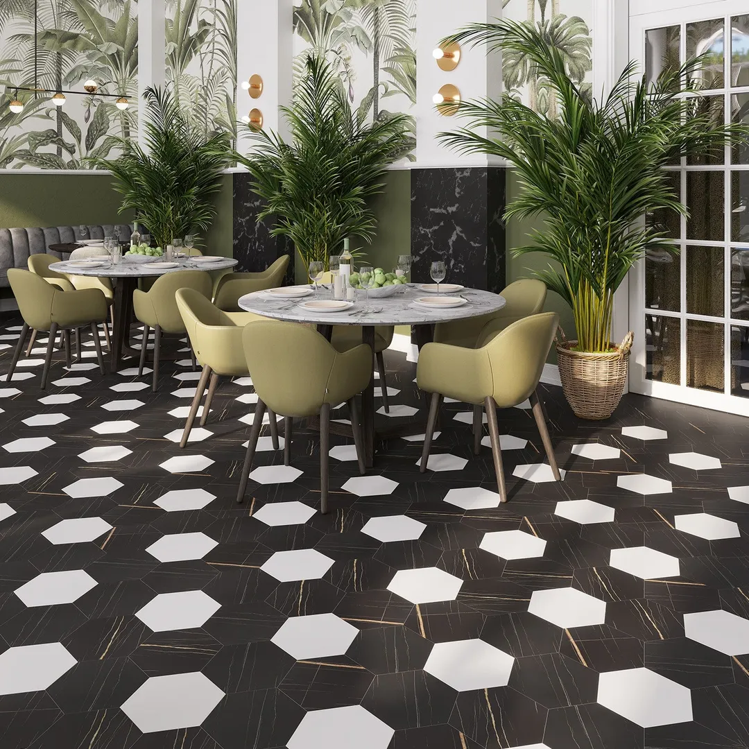 Lucida USA MosaiCore Noir 9-in x 9-in Waterproof Stone-Look Luxury Vinyl Tile Flooring, 28-mil Wear Layer (12.25-sq ft Carton), photo 6 of 8