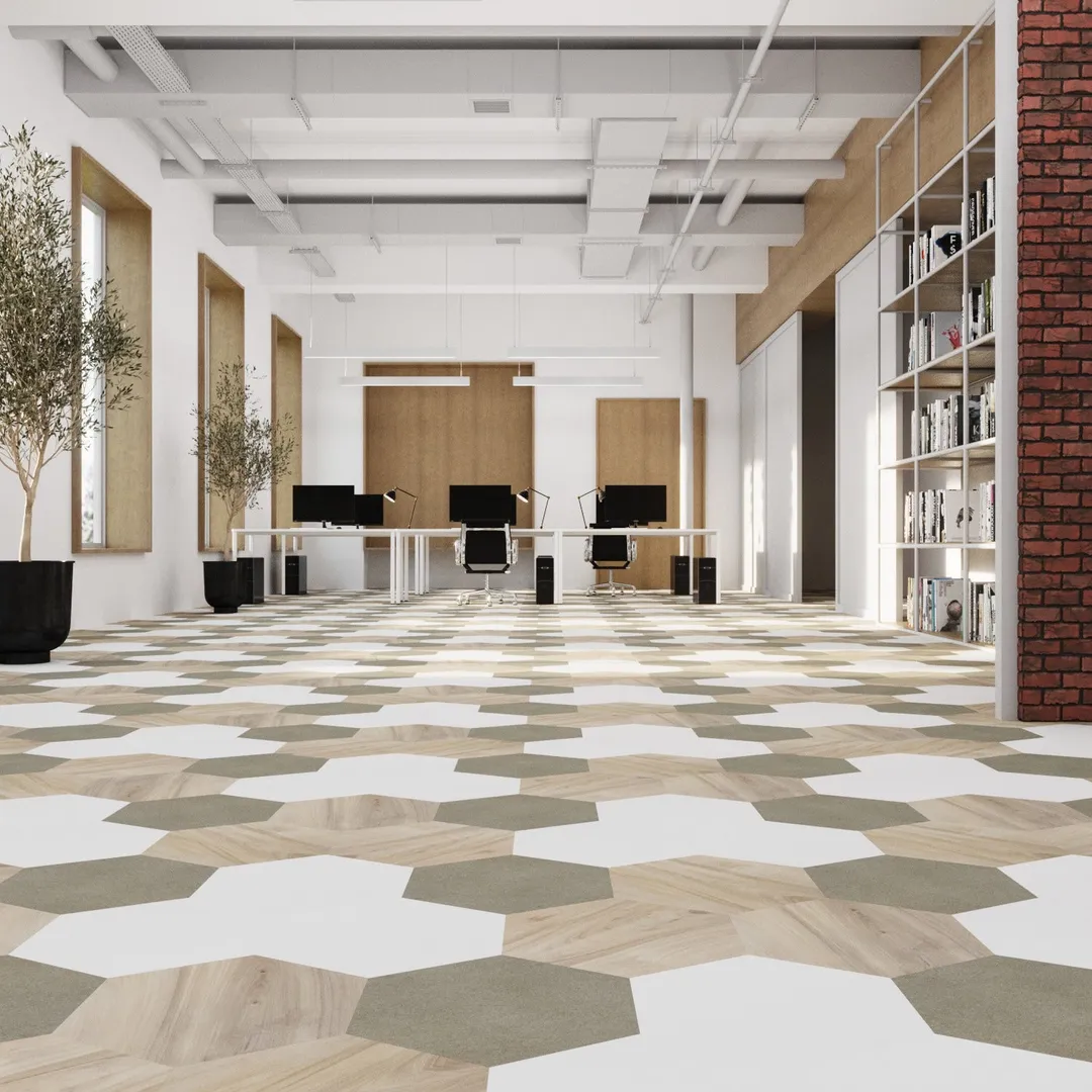 Lucida USA MosaiCore Snow 9-in x 9-in Waterproof Luxury Vinyl Tile Flooring, 28-mil Wear Layer (12.25-sq ft Carton), photo 7 of 8
