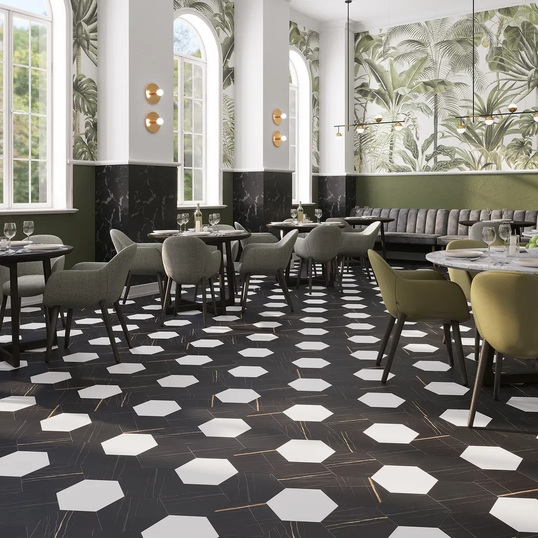 Lucida USA MosaiCore Noir 9-in x 9-in Waterproof Stone-Look Luxury Vinyl Tile Flooring, 28-mil Wear Layer (12.25-sq ft Carton), photo 7 of 8