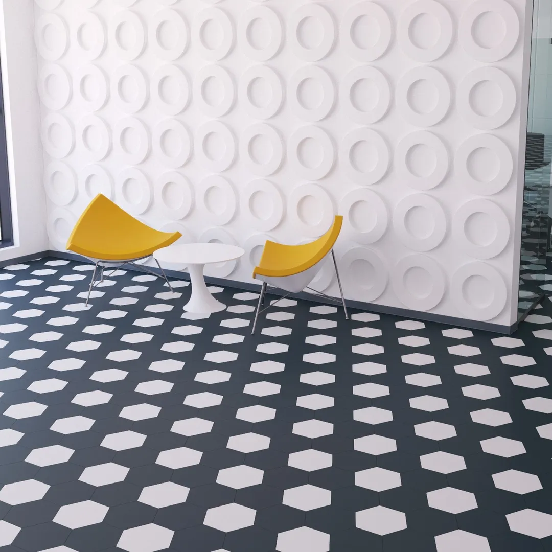 Lucida USA MosaiCore Midnight 9-in x 9-in Waterproof Luxury Vinyl Tile Flooring, Glue-Down, 28-mil Wear Layer (12.25-sq ft Carton), photo 6 of 8