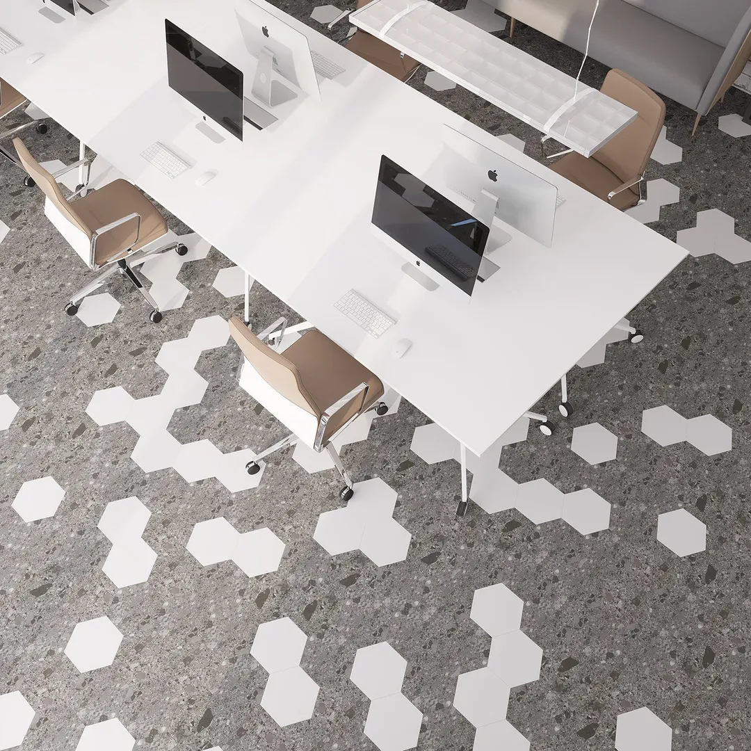Lucida USA MosaiCore Charcoal Quartz 9-in x 9-in Waterproof Luxury Vinyl Tile Flooring, 28-mil Wear Layer (12.25-sq ft Carton), photo 8 of 8