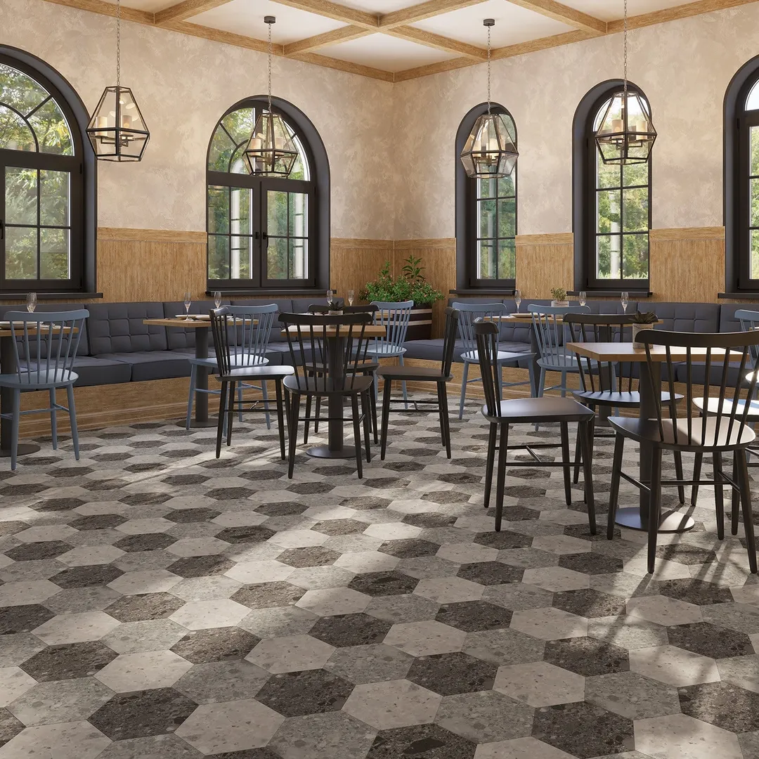 Lucida USA MosaiCore Gray Quartz 9-in x 9-in Waterproof Luxury Flooring (12.25-sq ft), photo 6 of 8