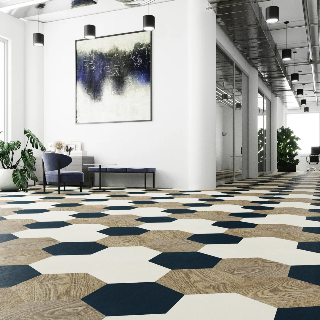 Lucida USA Peal Off-white Stone Look 28-mil x 9-in W x 10-in L Waterproof Glue Down Luxury Vinyl Tile Flooring (12.25-sq ft/ Carton), photo 7 of 9