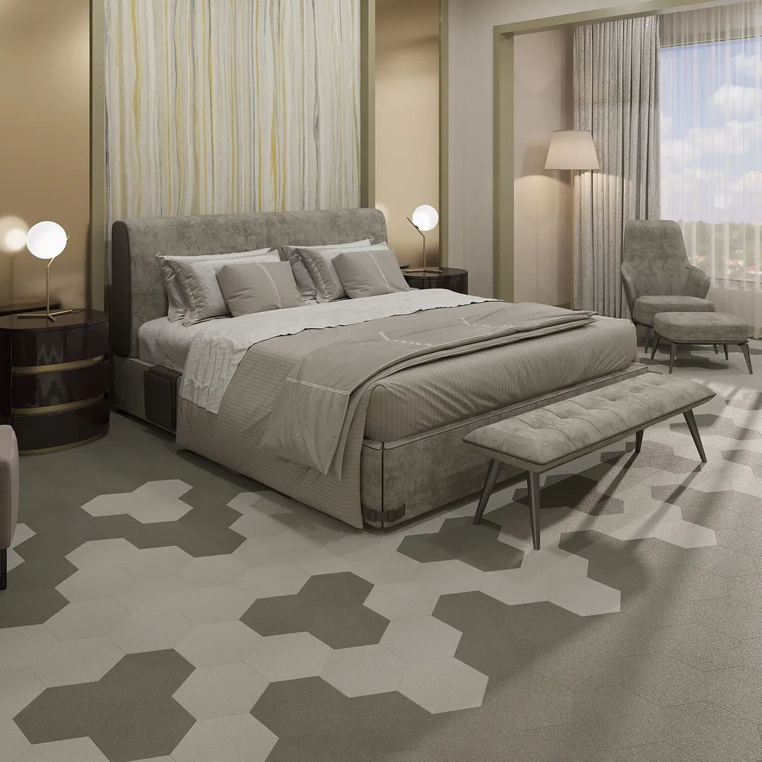 Lucida USA Pewter Green Stone Look 28-mil x 9-in W x 10-in L Waterproof Glue Down Luxury Vinyl Tile Flooring (12.25-sq ft/ Carton), photo 6 of 9