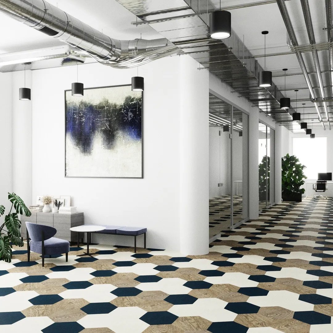 Lucida USA Peal Off-white Stone Look 28-mil x 9-in W x 10-in L Waterproof Glue Down Luxury Vinyl Tile Flooring (12.25-sq ft/ Carton), photo 6 of 9