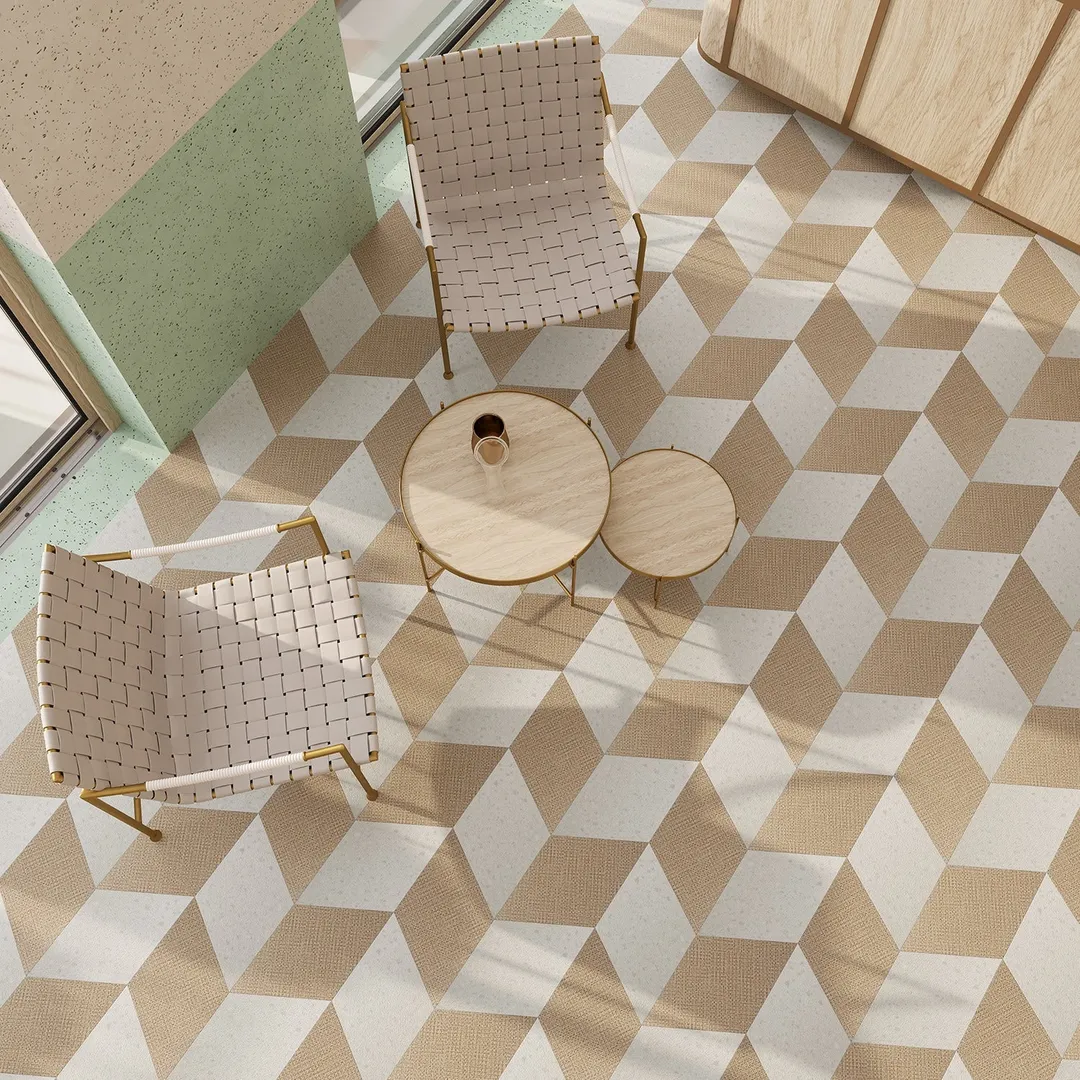Lucida USA Basketweave Brown Patterned Look 28-mil x 10-in W x 16-in L Waterproof Glue Down Luxury Vinyl Tile Flooring (15.15-sq ft/ Carton), photo 8 of 14