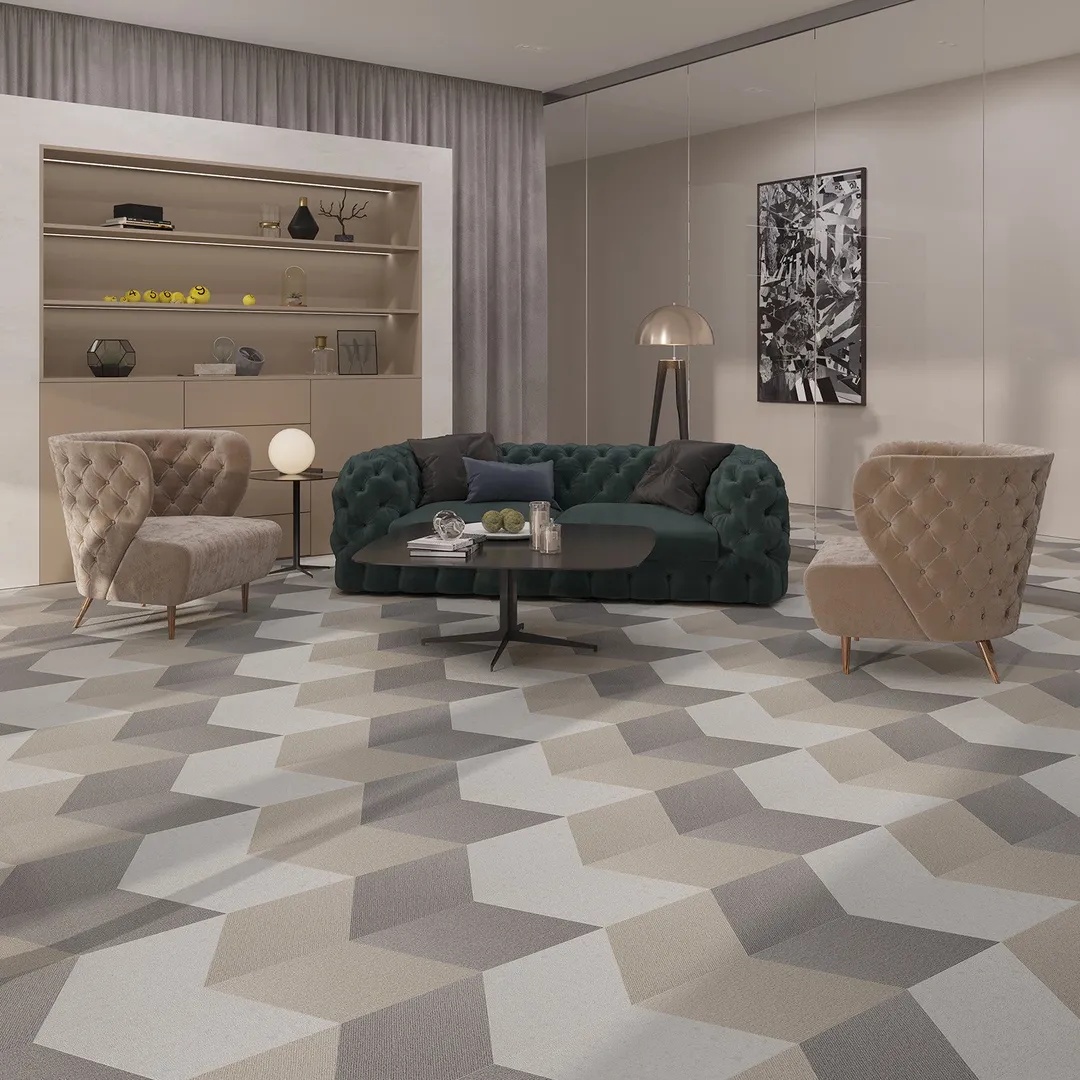 Lucida USA Seashell Braid Brown Patterned Look 28-mil x 10-in W x 16-in L Waterproof Glue Down Luxury Vinyl Tile Flooring (15.15-sq ft/ Carton), photo 10 of 15