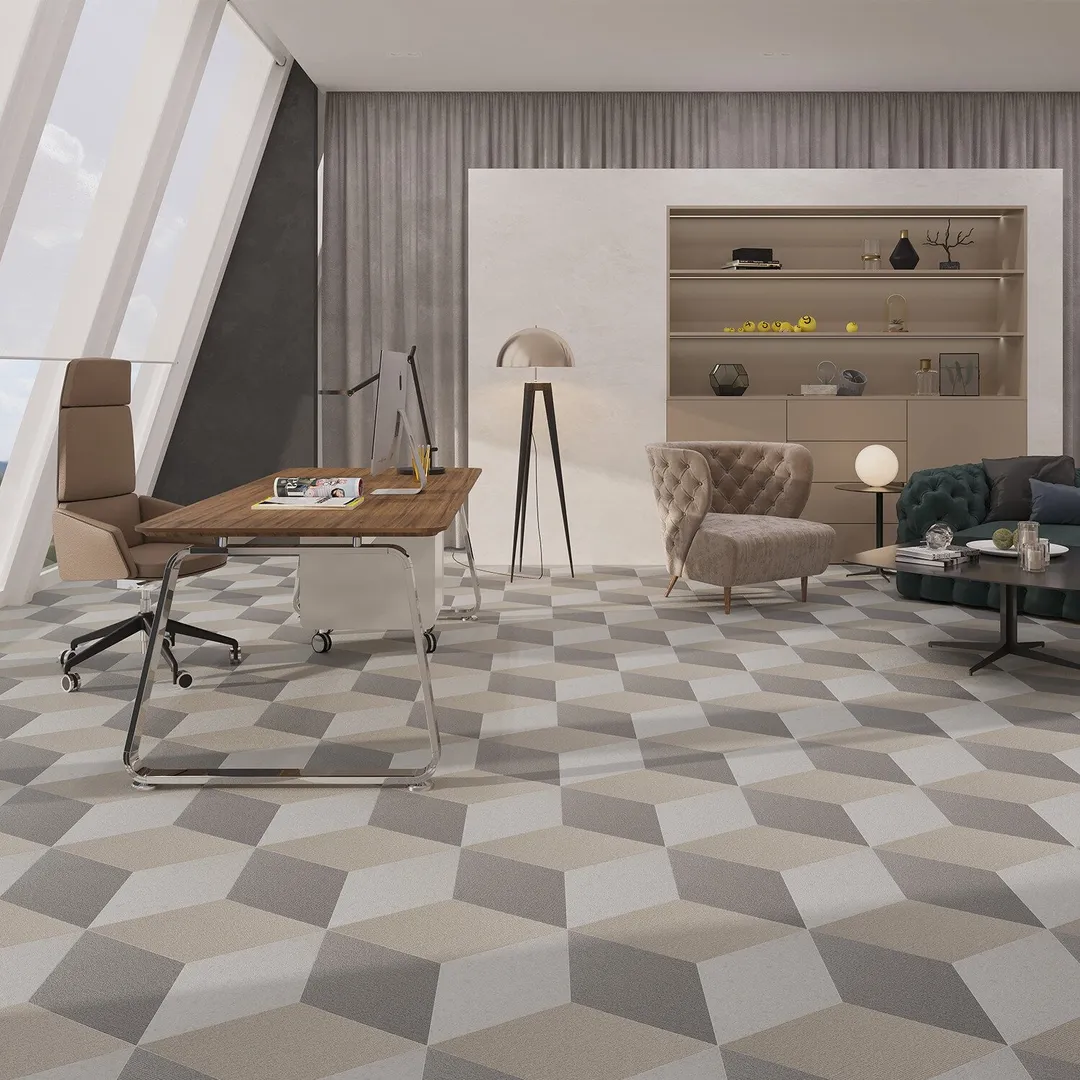 Lucida USA Seashell Braid Brown Patterned Look 28-mil x 10-in W x 16-in L Waterproof Glue Down Luxury Vinyl Tile Flooring (15.15-sq ft/ Carton), photo 7 of 15