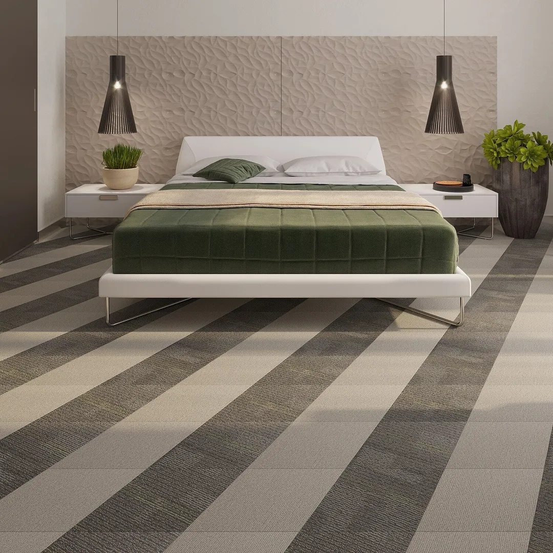 Lucida USA Seashell Braid Brown Patterned Look 28-mil x 10-in W x 16-in L Waterproof Glue Down Luxury Vinyl Tile Flooring (15.15-sq ft/ Carton), photo 11 of 15