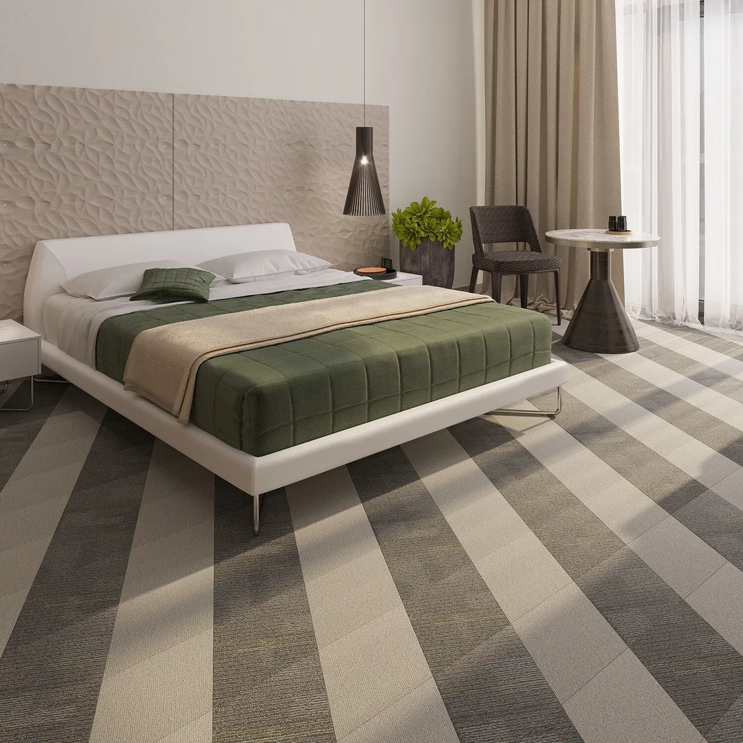 Lucida USA Cityscape Braid Brown Patterned Look 28-mil x 10-in W x 16-in L Waterproof Glue Down Luxury Vinyl Tile Flooring (15.15-sq ft/ Carton), photo 6 of 12