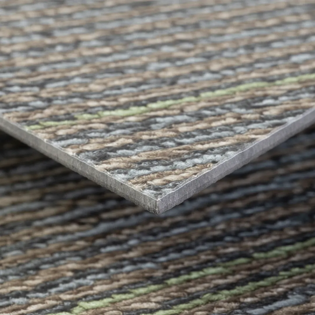 Lucida USA Cityscape Braid Brown Patterned Look 28-mil x 10-in W x 16-in L Waterproof Glue Down Luxury Vinyl Tile Flooring (15.15-sq ft/ Carton), photo 4 of 12