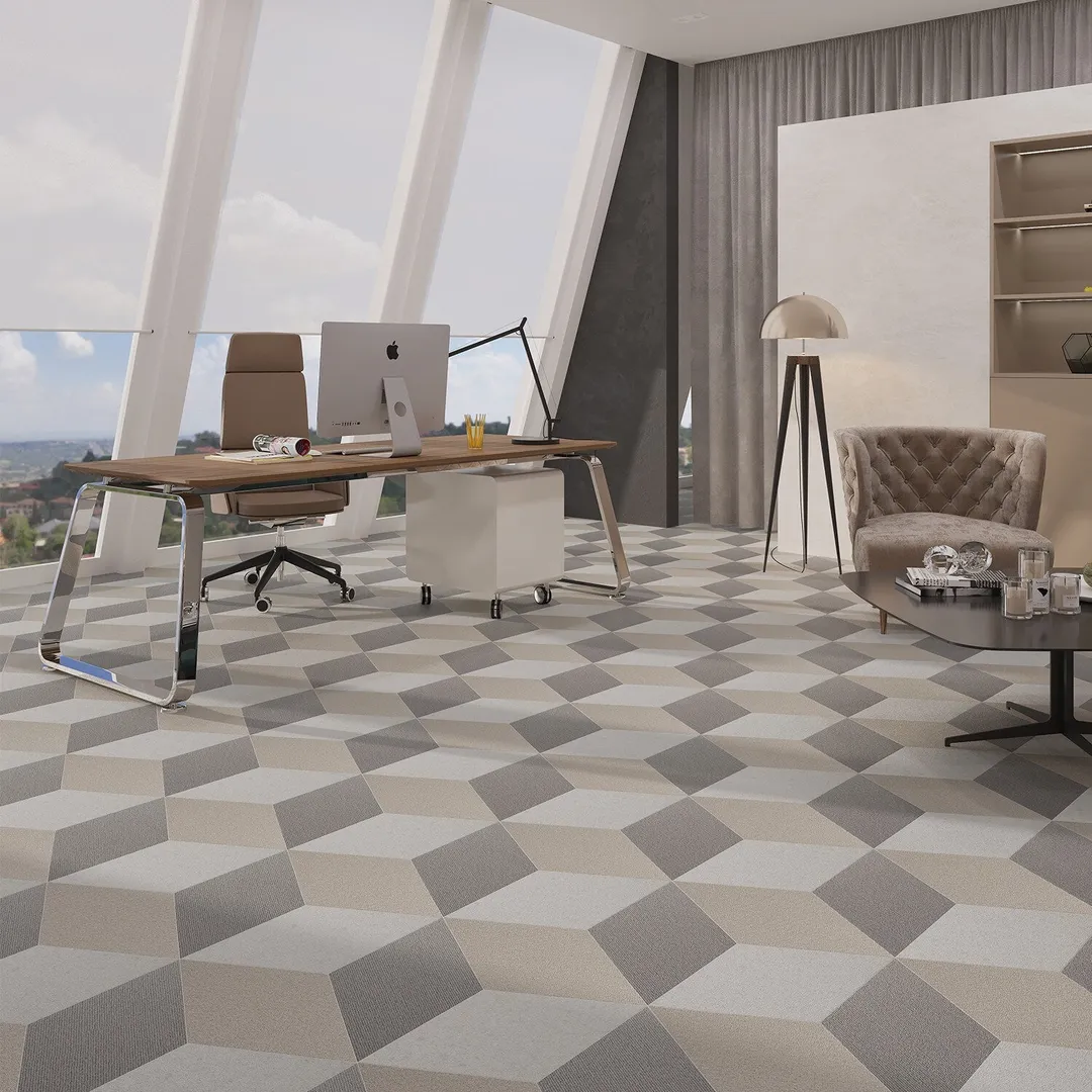 Lucida USA Seashell Braid Brown Patterned Look 28-mil x 10-in W x 16-in L Waterproof Glue Down Luxury Vinyl Tile Flooring (15.15-sq ft/ Carton), photo 6 of 15