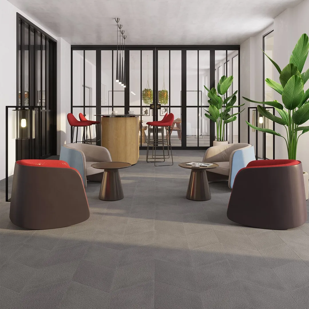 Lucida USA Pumice Braid Gray Patterned Look 28-mil x 10-in W x 16-in L Waterproof Glue Down Luxury Vinyl Tile Flooring (15.15-sq ft/ Carton), photo 6 of 14