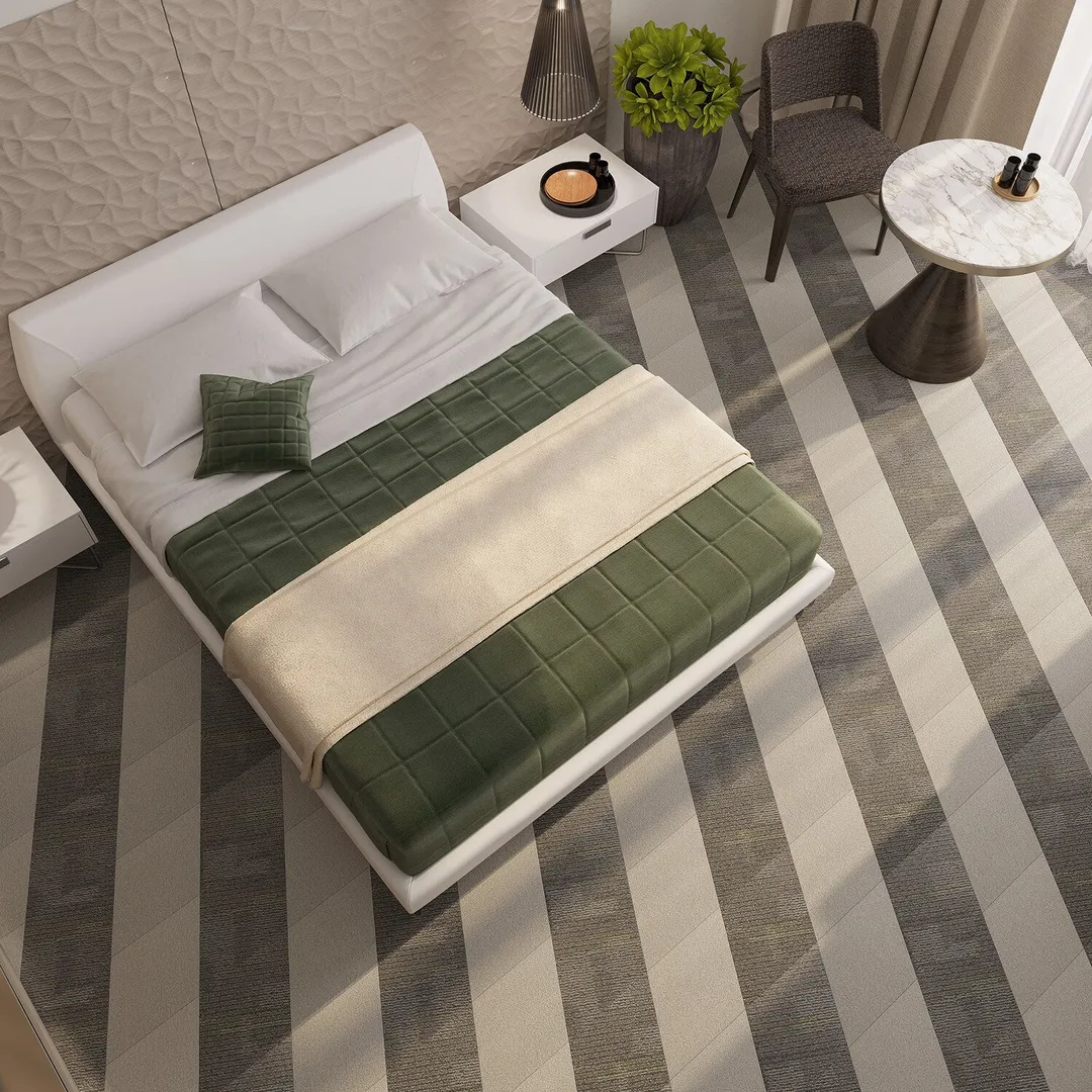 Lucida USA Cityscape Braid Brown Patterned Look 28-mil x 10-in W x 16-in L Waterproof Glue Down Luxury Vinyl Tile Flooring (15.15-sq ft/ Carton), photo 8 of 12