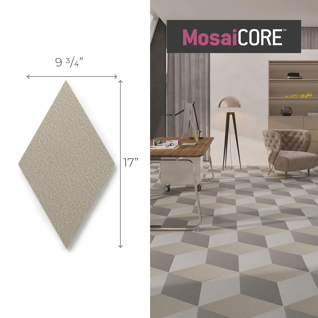 Lucida USA Seashell Braid Brown Patterned Look 28-mil x 10-in W x 16-in L Waterproof Glue Down Luxury Vinyl Tile Flooring (15.15-sq ft/ Carton), photo 12 of 15
