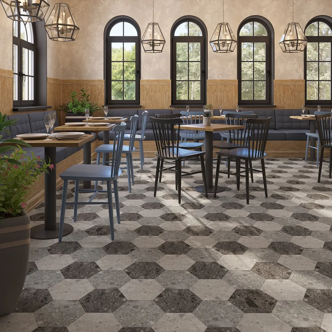 Lucida USA Gray Quartz Gray Stone Look 28-mil x 9-in W x 10-in L Waterproof Glue Down Luxury Vinyl Tile Flooring (12.25-sq ft/ Carton), photo 7 of 9