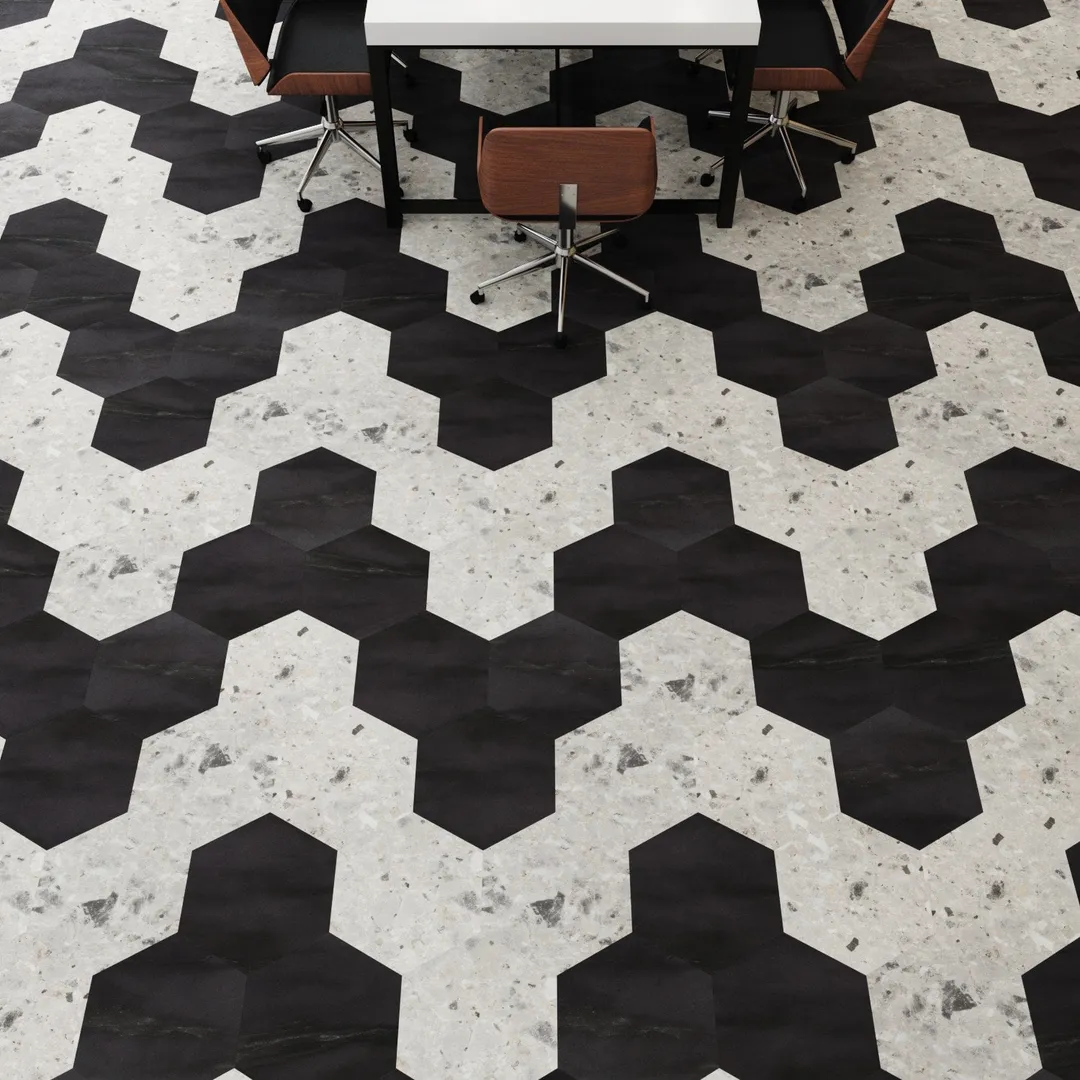 Lucida USA MosaiCore Bone Quartz 9-in x 9-in Waterproof Luxury Vinyl Tile Flooring, 28-mil Wear Layer (12.25-sq ft/Carton), photo 8 of 8