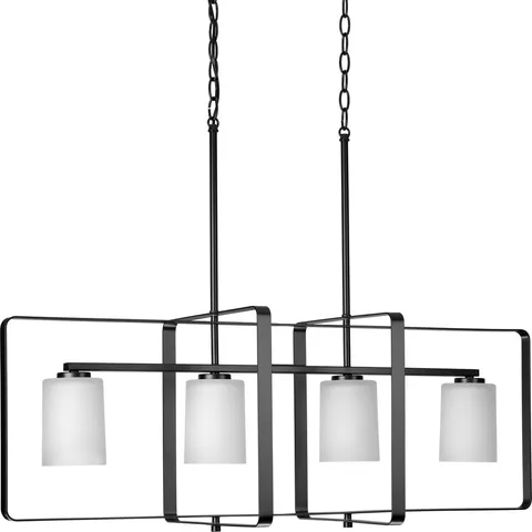 Farmhouse Matte Black Chandelier