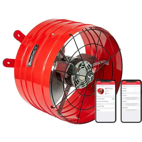 2860 CFM Smart App Controlled 2-Speed Gable Mount Attic Fan