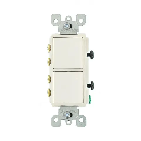 Decora 15 Amp 120-Volt 3-Way Combination Rocker Switch, White