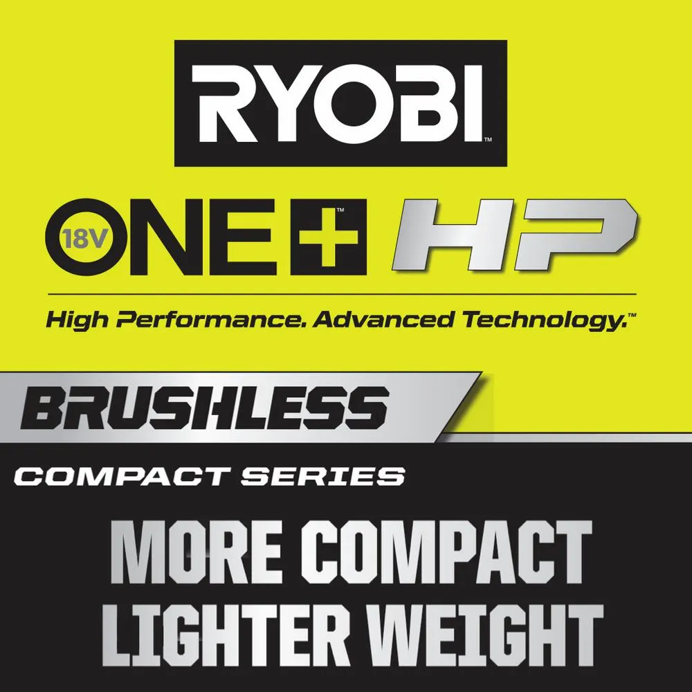 RYOBI ONE+ HP 18V Brushless Cordless Compact 1/4 in. Impact Driver and One-Handed Recip Saw Kit with (2) Batteries, Charger, photo 2 of 14