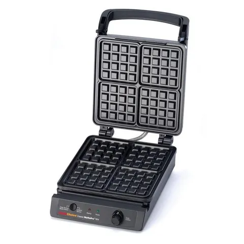 Classic WafflePro 4-Slice Black Stainless Steel American Waffle Maker
