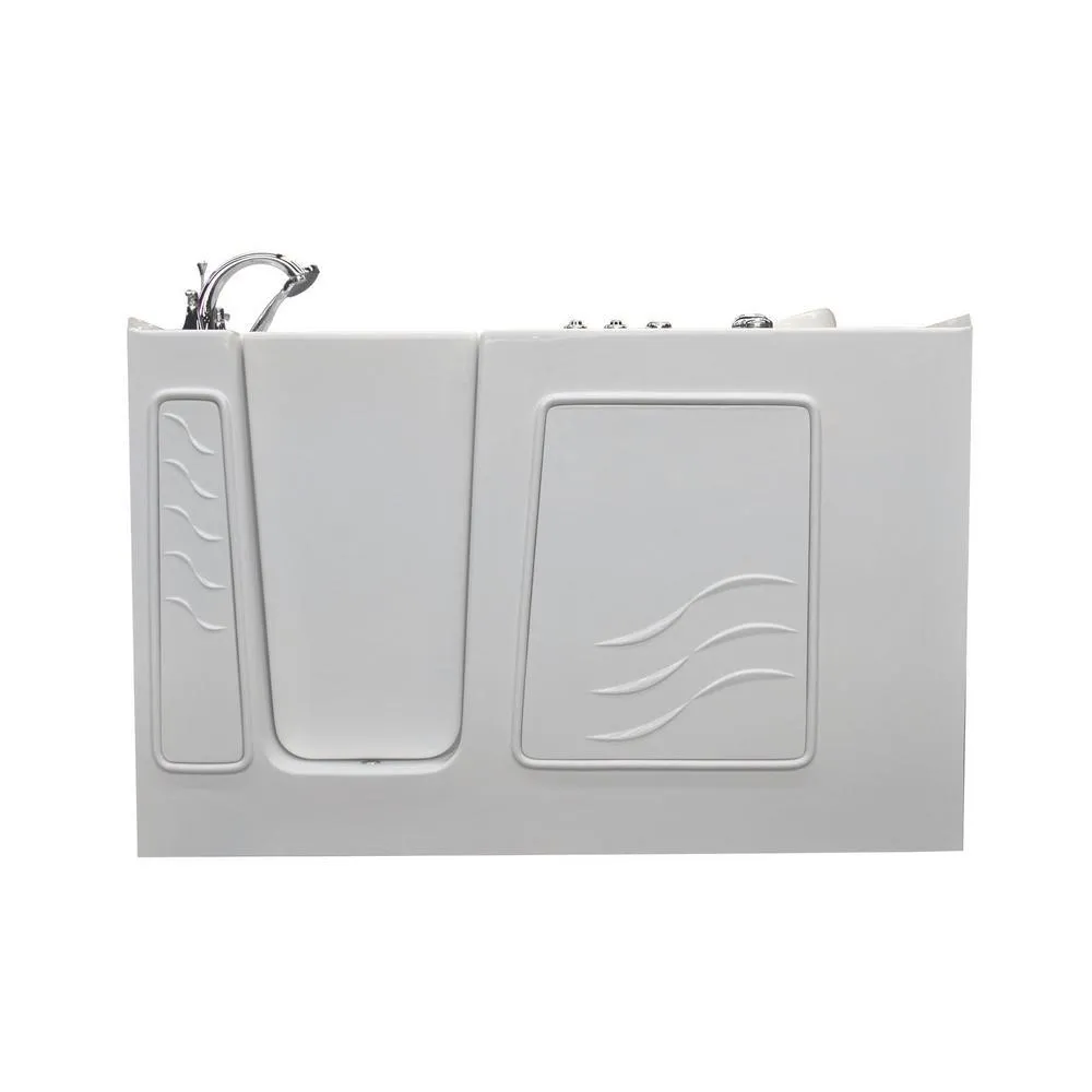 Universal Tubs Nova Heated 60 in. Walk-In Whirlpool Bathtub in White with Chrome Trim, Right Drain, photo 6 of 23