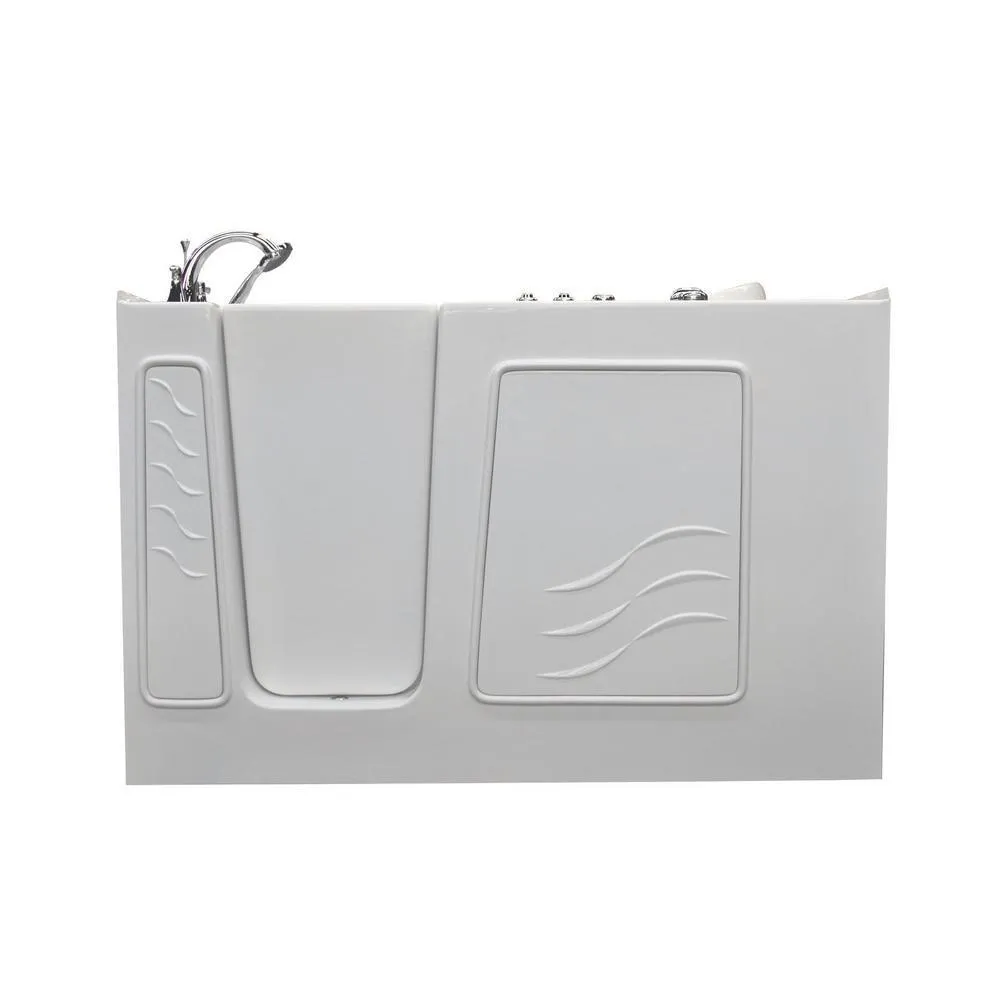 Universal Tubs HD Series 60 in. Left-Drain Walk-In Whirlpool Bathtub in White with 1.28 GPF Smart Toilet Combo, photo 5 of 16