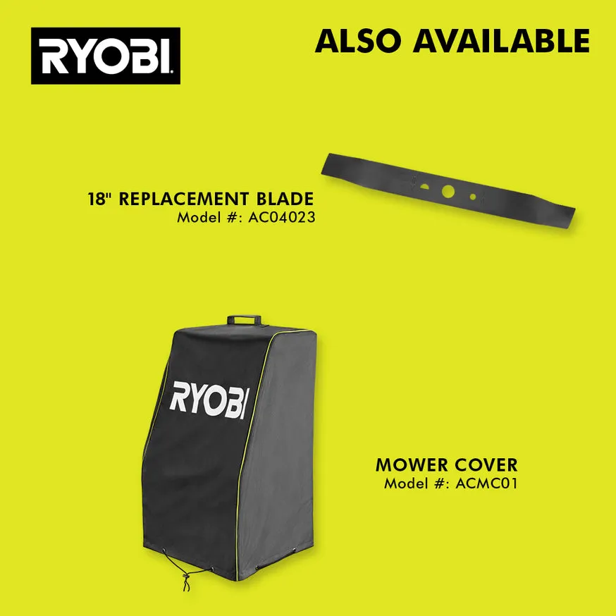 RYOBI 18 in. 40-Volt 2-in-1 Lithium-Ion Cordless Walk-Behind Push Mower with Two 4.0 Ah Batteries and Charger, photo 7 of 8