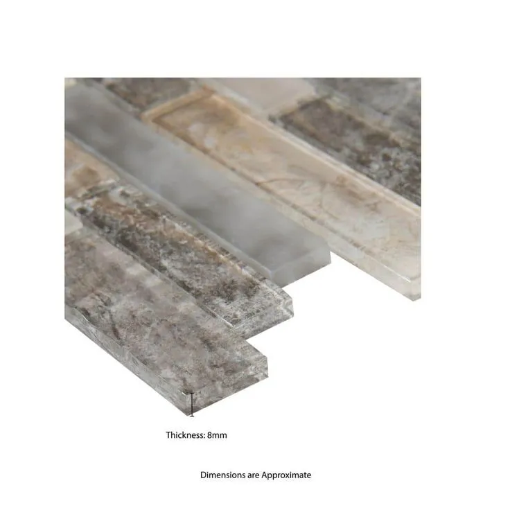MSI Savoy Interlocking 12 in. x 12 in. x 8mm Glass Mesh-Mounted Mosaic Tile (10 sq. ft. / case), photo 4 of 8