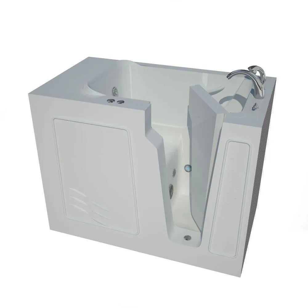 Universal Tubs Nova Heated 4.5 ft. Walk-In Whirlpool Bathtub in Biscuit with Chrome Trim, photo 13 of 52