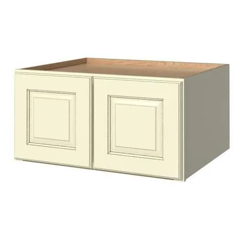 allen + roth Annscroft 30-in W x 15.125-in H x 24-in D Hazelnut Maple Door Wall Semi-Custom Cabinet, photo 6 of 7