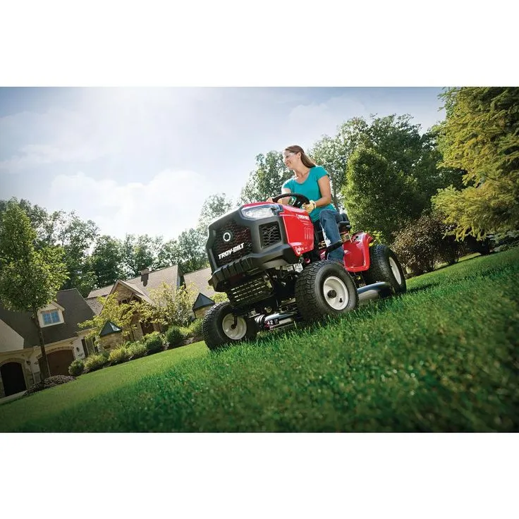 Troy-Bilt Pony 42 in. 439 cc Auto-Choke Engine 7-Speed Manual Drive Gas Riding Lawn Tractor with Mow-in-Reverse (CA Compliant), photo 3 of 5
